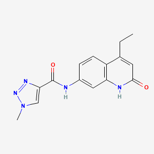 B2917638 N-(4-ethyl-2-oxo-1,2-dihydroquinolin-7-yl)-1-methyl-1H-1,2,3-triazole-4-carboxamide CAS No. 1251558-23-2