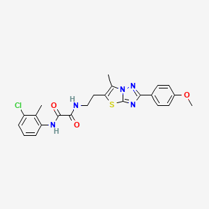 N1-(3-chloro-2-methylphenyl)-N2-(2-(2-(4-methoxyphenyl)-6-methylthiazolo[3,2-b][1,2,4]triazol-5-yl)ethyl)oxalamide