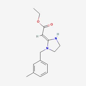 molecular formula C15H20N2O2 B2917648 Ethyl (2E)-[1-(3-methylbenzyl)imidazolidin-2-ylidene]ethanoate CAS No. 1400561-42-3