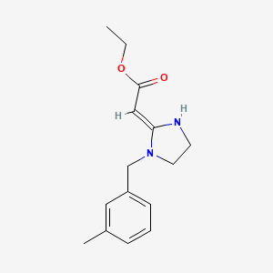 Ethyl (2E)-[1-(3-methylbenzyl)imidazolidin-2-ylidene]ethanoate