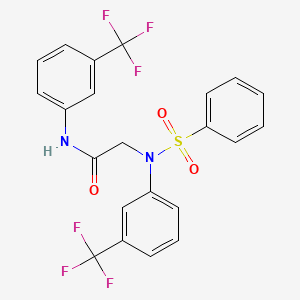 2-[(phenylsulfonyl)-3-(trifluoromethyl)anilino]-N-[3-(trifluoromethyl)phenyl]acetamide