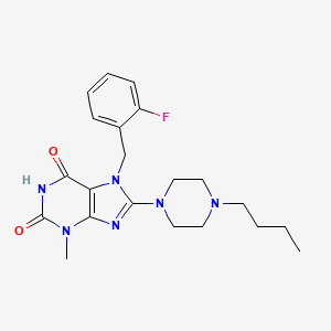 8-(4-butylpiperazin-1-yl)-7-(2-fluorobenzyl)-3-methyl-1H-purine-2,6(3H,7H)-dione