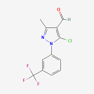 5-chloro-3-methyl-1-[3-(trifluoromethyl)phenyl]-1H-pyrazole-4-carbaldehyde