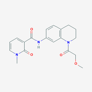 molecular formula C19H21N3O4 B2917663 N-(1-(2-methoxyacetyl)-1,2,3,4-tetrahydroquinolin-7-yl)-1-methyl-2-oxo-1,2-dihydropyridine-3-carboxamide CAS No. 1324207-04-6