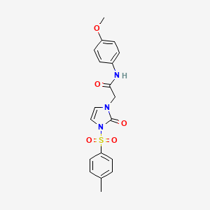 molecular formula C19H19N3O5S B2917665 N-(4-methoxyphenyl)-2-[3-(4-methylbenzenesulfonyl)-2-oxo-2,3-dihydro-1H-imidazol-1-yl]acetamide CAS No. 932320-69-9