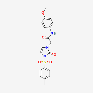 N-(4-methoxyphenyl)-2-[3-(4-methylphenyl)sulfonyl-2-oxoimidazol-1-yl]acetamide