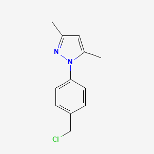 molecular formula C12H13ClN2 B2917667 1-(4-(Chloromethyl)phenyl)-3,5-dimethyl-1H-pyrazole CAS No. 956508-17-1