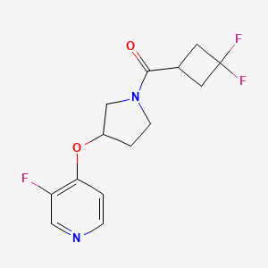 (3,3-Difluorocyclobutyl)-[3-(3-fluoropyridin-4-yl)oxypyrrolidin-1-yl]methanone