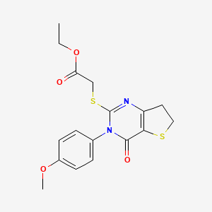 2-[[3-(4-Methoxyphenyl)-4-oxo-6,7-dihydrothieno[3,2-d]pyrimidin-2-yl]thio]acetic acid ethyl ester
