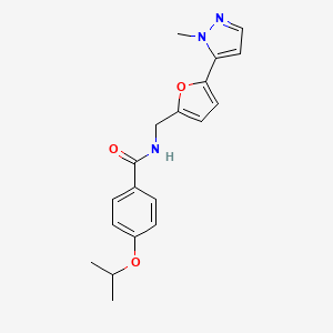 N-[[5-(2-Methylpyrazol-3-yl)furan-2-yl]methyl]-4-propan-2-yloxybenzamide