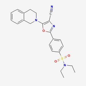 4-[4-cyano-5-(3,4-dihydroisoquinolin-2(1H)-yl)-1,3-oxazol-2-yl]-N,N-diethylbenzenesulfonamide