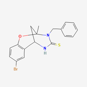 3-benzyl-8-bromo-2-methyl-5,6-dihydro-2H-2,6-methanobenzo[g][1,3,5]oxadiazocine-4(3H)-thione