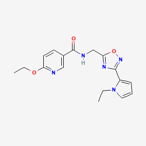 6-ethoxy-N-((3-(1-ethyl-1H-pyrrol-2-yl)-1,2,4-oxadiazol-5-yl)methyl)nicotinamide