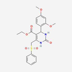 Ethyl 6-[(benzenesulfonyl)methyl]-4-(2,4-dimethoxyphenyl)-2-oxo-1,2,3,4-tetrahydropyrimidine-5-carboxylate