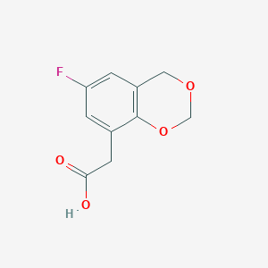 molecular formula C10H9FO4 B2917690 2-(6-Fluoro-2,4-dihydro-1,3-benzodioxin-8-yl)acetic acid CAS No. 885526-71-6