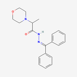 molecular formula C20H23N3O2 B2917695 N'-(diphenylmethylene)-2-morpholinopropanohydrazide CAS No. 478247-09-5