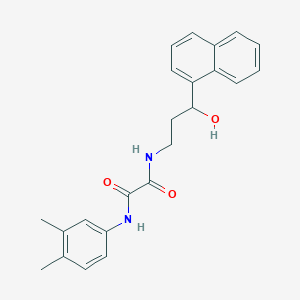 molecular formula C23H24N2O3 B2917697 N'-(3,4-dimethylphenyl)-N-[3-hydroxy-3-(naphthalen-1-yl)propyl]ethanediamide CAS No. 1421527-93-6