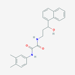 molecular formula C23H24N2O3 B2917697 N1-(3,4-dimethylphenyl)-N2-(3-hydroxy-3-(naphthalen-1-yl)propyl)oxalamide CAS No. 1421527-93-6