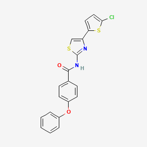 molecular formula C20H13ClN2O2S2 B2917698 N-[4-(5-chlorothiophen-2-yl)-1,3-thiazol-2-yl]-4-phenoxybenzamide CAS No. 325986-73-0