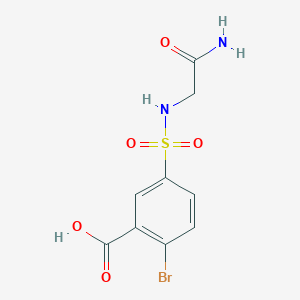 molecular formula C9H9BrN2O5S B2917699 2-Bromo-5-[(carbamoylmethyl)sulfamoyl]benzoic acid CAS No. 848290-15-3