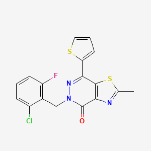 5-(2-chloro-6-fluorobenzyl)-2-methyl-7-(thiophen-2-yl)thiazolo[4,5-d]pyridazin-4(5H)-one