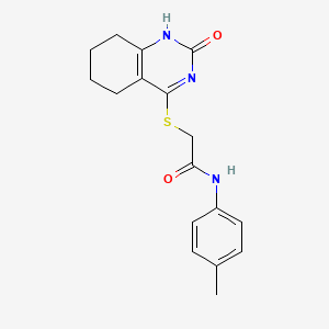 molecular formula C17H19N3O2S B2917702 2-((2-oxo-1,2,5,6,7,8-六氢喹唑啉-4-基)硫代)-N-(对甲苯基)乙酰胺 CAS No. 952978-66-4