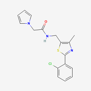 N-((2-(2-chlorophenyl)-4-methylthiazol-5-yl)methyl)-2-(1H-pyrrol-1-yl)acetamide