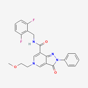 N-(2,6-difluorobenzyl)-5-(2-methoxyethyl)-3-oxo-2-phenyl-3,5-dihydro-2H-pyrazolo[4,3-c]pyridine-7-carboxamide