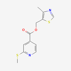 molecular formula C12H12N2O2S2 B2917709 (4-Methyl-1,3-thiazol-5-yl)methyl 2-(methylsulfanyl)pyridine-4-carboxylate CAS No. 1798033-21-2