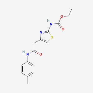 molecular formula C15H17N3O3S B2917711 Ethyl (4-(2-oxo-2-(p-tolylamino)ethyl)thiazol-2-yl)carbamate CAS No. 953226-53-4