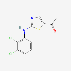 molecular formula C11H8Cl2N2OS B2917718 1-[2-(2,3-Dichloroanilino)-1,3-thiazol-5-yl]-1-ethanone CAS No. 478259-74-4