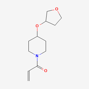 molecular formula C12H19NO3 B2917719 1-[4-(Oxolan-3-yloxy)piperidin-1-yl]prop-2-en-1-one CAS No. 2224326-72-9