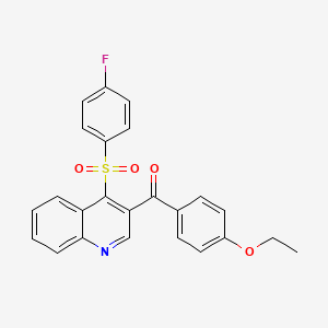 molecular formula C24H18FNO4S B2917737 3-(4-ETHOXYBENZOYL)-4-(4-FLUOROBENZENESULFONYL)QUINOLINE CAS No. 866867-22-3