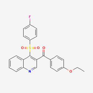 (4-Ethoxyphenyl)-[4-(4-fluorophenyl)sulfonylquinolin-3-yl]methanone