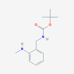 molecular formula C13H20N2O2 B2917741 tert-Butyl N-{[2-(methylamino)phenyl]methyl}carbamate CAS No. 697310-52-4