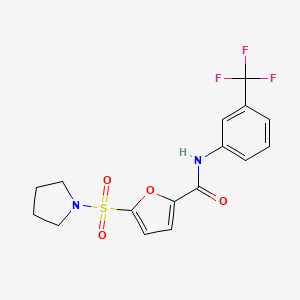 5-(pyrrolidin-1-ylsulfonyl)-N-(3-(trifluoromethyl)phenyl)furan-2-carboxamide
