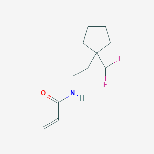 molecular formula C11H15F2NO B2917747 N-({2,2-difluorospiro[2.4]heptan-1-yl}methyl)prop-2-enamide CAS No. 2361639-54-3