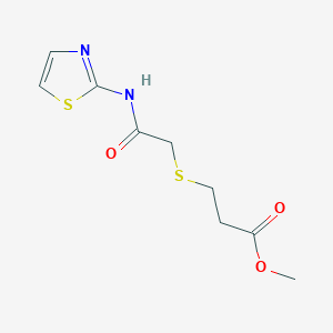 Methyl 3-((2-oxo-2-(thiazol-2-ylamino)ethyl)thio)propanoate