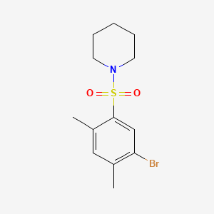 molecular formula C13H18BrNO2S B2917751 1-(5-Bromo-2,4-dimethylphenyl)sulfonylpiperidine CAS No. 508233-45-2