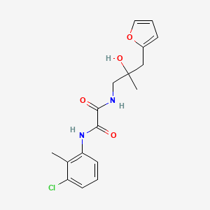 molecular formula C17H19ClN2O4 B2917773 N'-(3-chloro-2-methylphenyl)-N-{2-[(furan-2-yl)methyl]-2-hydroxypropyl}ethanediamide CAS No. 1795442-10-2
