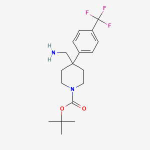 tert-Butyl 4-(aminomethyl)-4-[4-(trifluoromethyl)phenyl]piperidine-1-carboxylate
