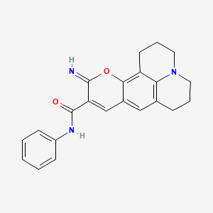 molecular formula C22H21N3O2 B2917782 4-imino-N-phenyl-3-oxa-13-azatetracyclo[7.7.1.0^{2,7}.0^{13,17}]heptadeca-1,5,7,9(17)-tetraene-5-carboxamide CAS No. 866346-34-1