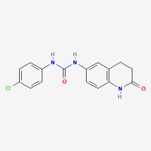 molecular formula C16H14ClN3O2 B2917789 1-(4-Chlorophenyl)-3-(2-oxo-1,2,3,4-tetrahydroquinolin-6-yl)urea CAS No. 1170592-72-9