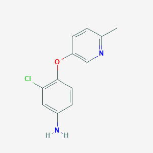 molecular formula C12H11ClN2O B2917790 3-Chloro-4-((6-methylpyridin-3-yl)oxy)aniline CAS No. 848482-82-6