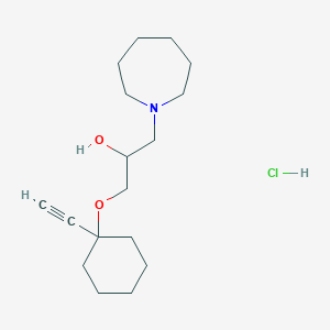 molecular formula C17H30ClNO2 B2917798 1-(Azepan-1-yl)-3-((1-ethynylcyclohexyl)oxy)propan-2-ol hydrochloride CAS No. 1185394-51-7