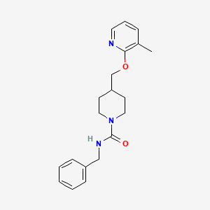 molecular formula C20H25N3O2 B2917799 N-benzyl-4-{[(3-methylpyridin-2-yl)oxy]methyl}piperidine-1-carboxamide CAS No. 2380070-00-6