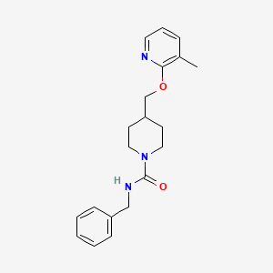 molecular formula C20H25N3O2 B2917799 N-Benzyl-4-[(3-methylpyridin-2-yl)oxymethyl]piperidine-1-carboxamide CAS No. 2380070-00-6