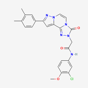 molecular formula C24H21ClN6O3 B2917802 N-(3-chloro-4-methoxyphenyl)-2-[9-(3,4-dimethylphenyl)-3-oxopyrazolo[1,5-a][1,2,4]triazolo[3,4-c]pyrazin-2(3H)-yl]acetamide CAS No. 1206988-77-3