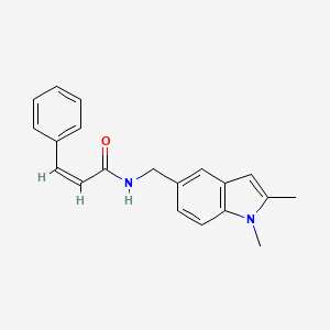 B2917803 (Z)-N-((1,2-dimethyl-1H-indol-5-yl)methyl)-3-phenylacrylamide CAS No. 852137-57-6