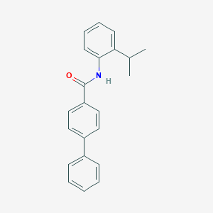 molecular formula C22H21NO B291784 N-[2-(PROPAN-2-YL)PHENYL]-[1,1'-BIPHENYL]-4-CARBOXAMIDE 